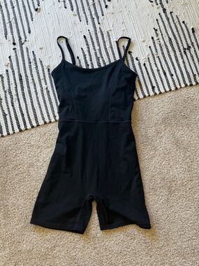 Black Sleeveless Romper with Slim Straps